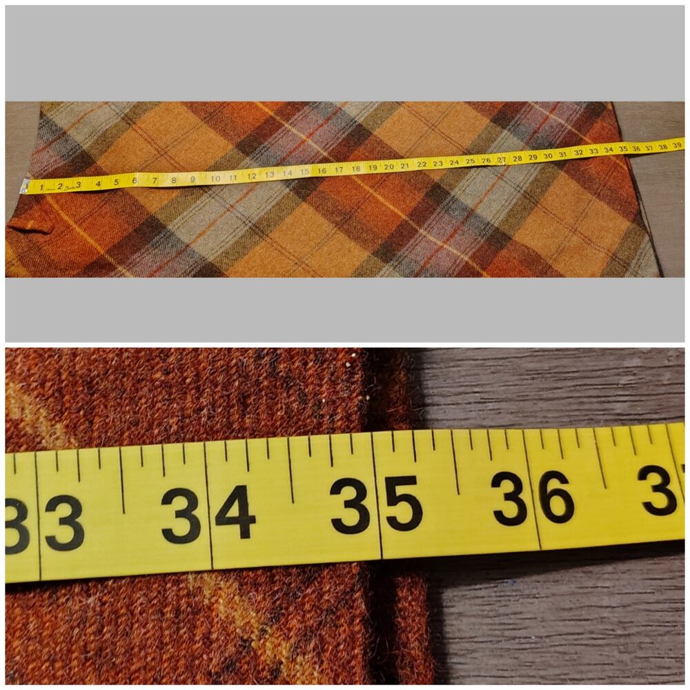 Ralph Lauren Wool Plaid Midi Skirt Size 4 Fall Bias Cut Vintage Style - Picture 8 of 16